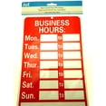 thumbnail image 2 of Business Hours Sign with Sticker Decal Numbers - 11.8" x 7.87" Red, 2 of 5