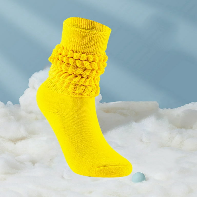 Fashion Slouch Socks Scrunch 100% Cotton,Soft Extra Long Scrunch Knee High  Sock