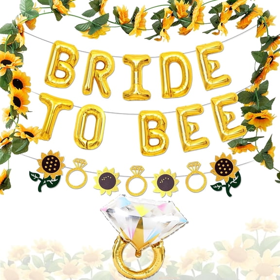 Sunflower Theme Bridal Shower Decoration Set Gold Series Arrangement Kit