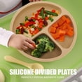 thumbnail image 6 of Baby Suction Plates Toddler Bulk Divided Plate Suction Plates Silicone Baby Plates Toddler Plate Baby Dishes for Kids Feeding Eating Supplies, Microwave and Dishwasher Safe, 6 of 8