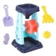 thumbnail image 5 of Juego de 5 juguetes de playa para niños, reloj de arena, herramientas creativas para la arena, pala para arena (azul, color aleatorio de accesorios)., 5 of 7
