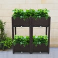 thumbnail image 5 of 4Pcs Free Splicing Injection Planting Box, Brown, 5 of 13
