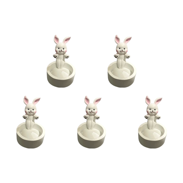 Portavelas con forma de conejo, luz perfumada de dibujos animados para amantes de los animales