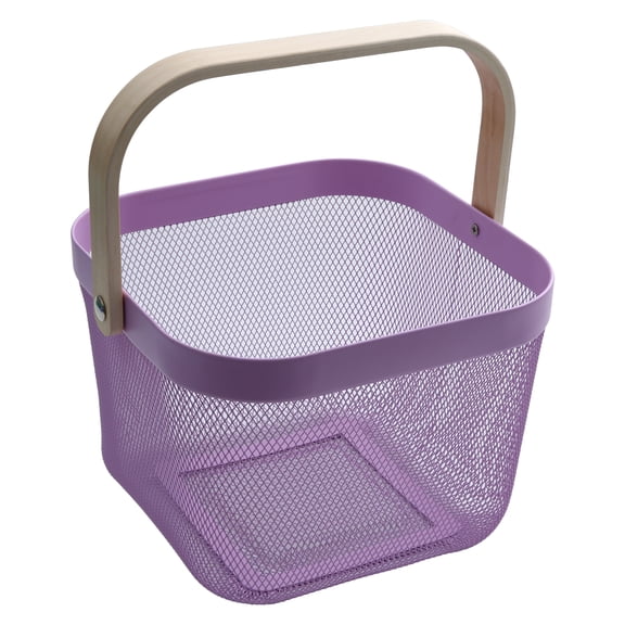 Square Mesh Basket, Purple, 10" x 7", Easter by Way To Celebrate