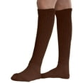 thumbnail image 6 of MDR Women and Men Slouch Socks Extra Tall/Extra Heavy Cotton Socks Made in USA Size 9-11, Pack of 6 (6 Brown), 6 of 9