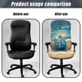 thumbnail image 4 of POLERO Sea Turtle Office Computer Chair Covers, All in One Computer Chair Slipcovers, Stretch Elastic Cloth for Study and Home Work Nook, 4 of 7