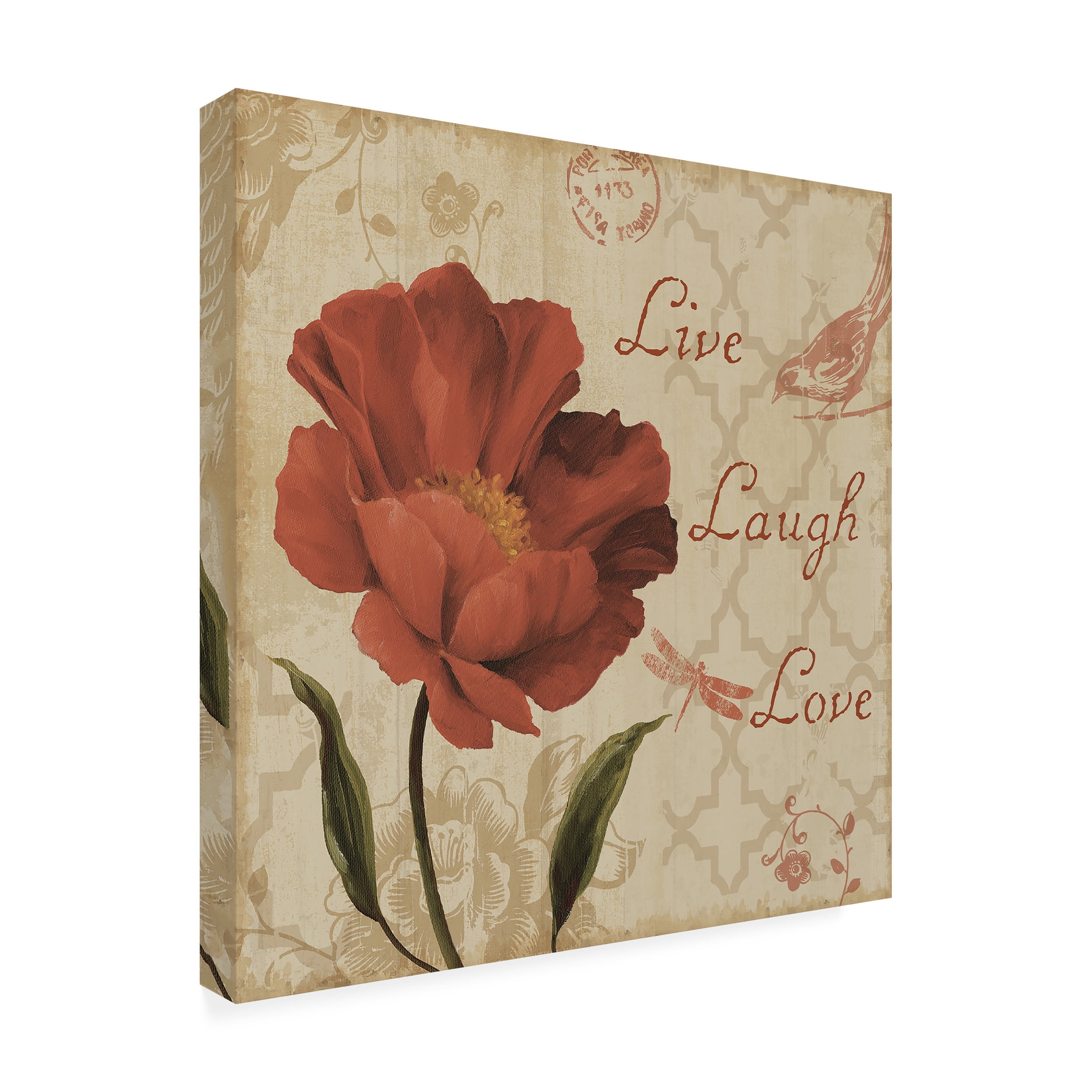 Trademark Fine Art 'Live Laugh Love Sq' Canvas Art by Lisa Audit