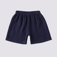 thumbnail image 2 of Cethrio Cotton Linen Shorts for Boy, Casual Elastic Waist Breathable Outdoor Summer Shorts Navy Size 5-6 T, 2 of 4