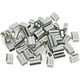 thumbnail image 1 of 50 piezas de manguitos dobles de aluminio, manguitos de cable de acero de 3 mm, clips de manguito de bucle de engarce de aluminio con extremos dobles, para cables de acero, cuerda de, 1 of 5