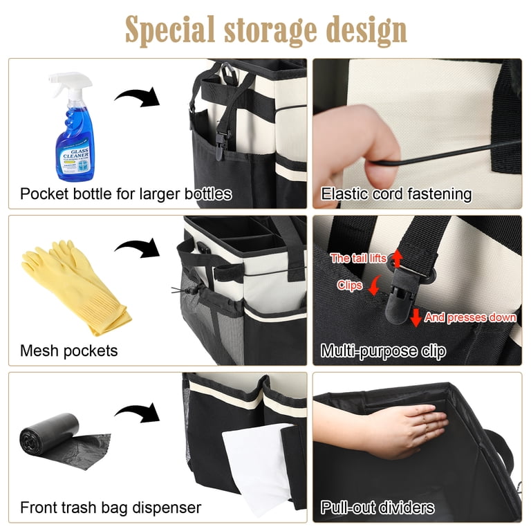 Bocaoying Large Cleaning Caddy Bag With Shoulder Straps photo 4