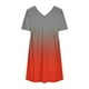 thumbnail image 4 of Puntoco Vestido De Manga Corta Con Cuello En V, Vestido De Verano De Manga Corta De Color Sólido Para Mujer Naranja Xl, 4 of 4