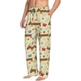 thumbnail image 6 of Logiee Dachshund Dog And Flower Print Pajama Pants for Men,Men’s Pajama Bottoms,Mens PJ Pants with Pockets & Button Fly-3X-Large, 6 of 6