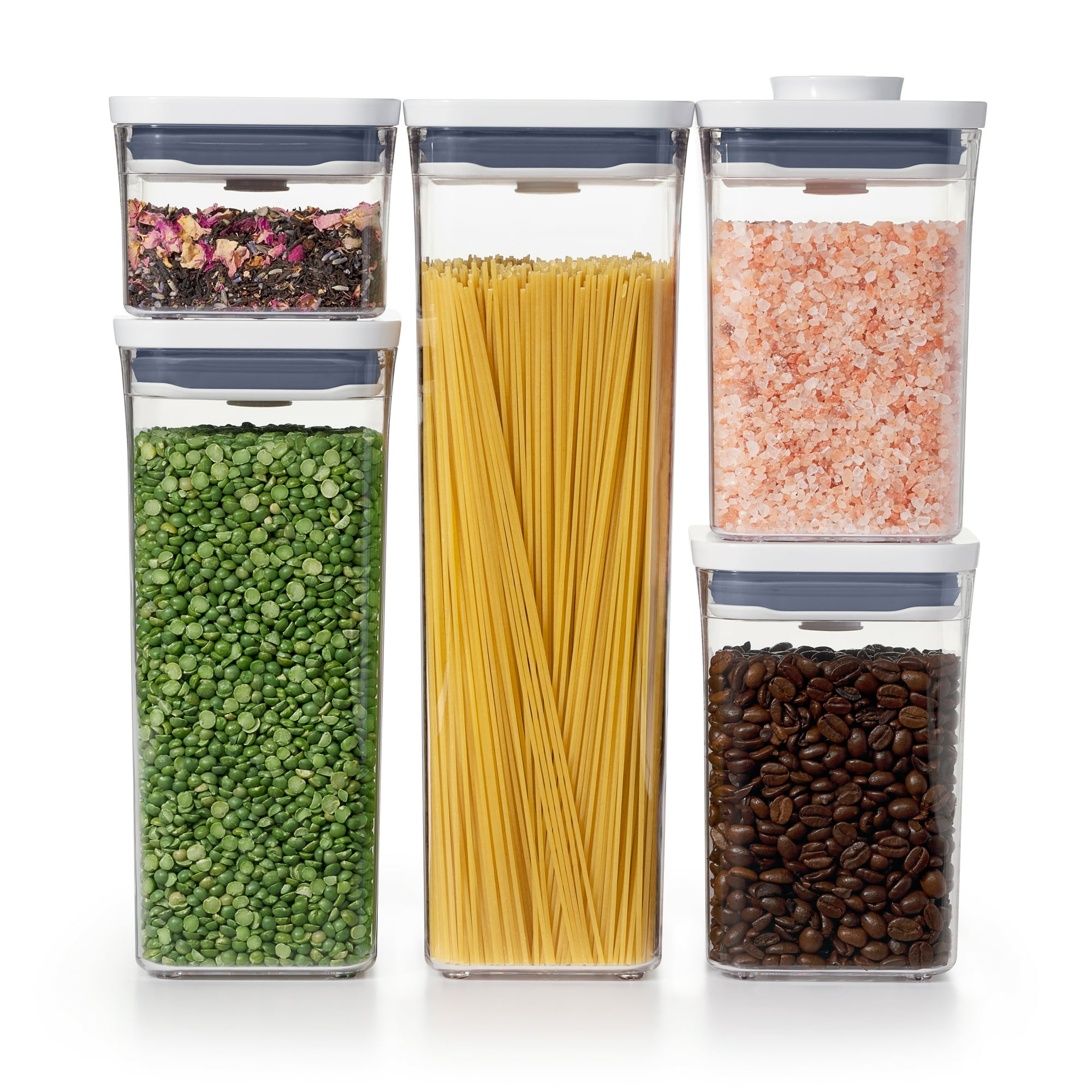 OXO POP Container 5-Piece Set Food Storage Container, White
