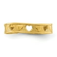 thumbnail image 5 of 14K Yellow Gold Ring Band Toe Heart Design, Size 8, 5 of 5