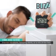 La Crosse Technology Buzz Digital Alarm clock with Vibration and Loud Sound, 617-147