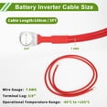 thumbnail image 4 of Cable de inversor de batería de 5 pies con terminal de 3/8" Lug 7 AWG de Unique Bargains, cable de batería de cobre estañado, 1 pieza roja, 4 of 7