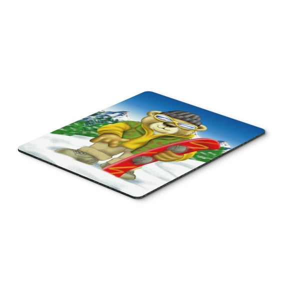 Carolines Treasures APH0857MP Teddy Bear Snowboarding Mouse Pad Hot Pad or Trivet Large multicolor