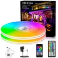 thumbnail image 1 of Tira Led Neon RGB 12.8M Luces Led Para Cuarto Exterior Bluetooth Flex IP67 Manguera Party Luz Lights Navidad Fiesta Lampara Habitacion Calida Home Decoracion BBQ Bricolaje Leds Strip Ambiente 2 Rollos, 1 of 9