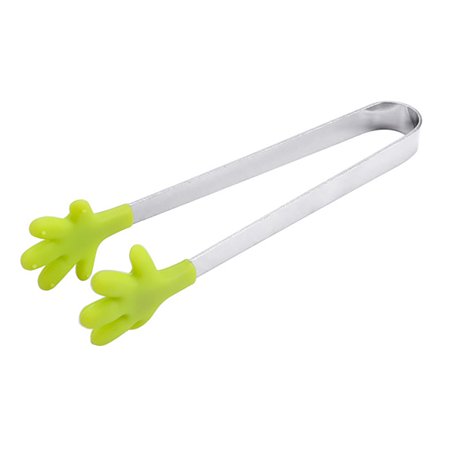 

GYMNASTIKA Food Clip Stainless Steel Food Clip Silicone Palm Vegetable Fruit Ice Cubes Cake Tongs