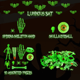 thumbnail image 3 of 50Pcs Halloween Glow in The Dark Eyeball Plastic Spider Bat Skeletons Bugs Toys for Adult Kids Halloween Party Favors Goodie Bags Fillers Classroom Prizes, 3 of 7