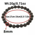 thumbnail image 3 of EOEMY Natural Gemstone Beads Buddha Head Beaded Men Womens Lava Bead Handmade Bracelet-176-79, 3 of 3