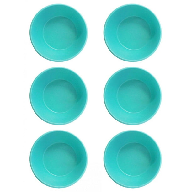 Juego 6 Bowl Galerias El Triunfo De Melamina Turquesa Liso 15cm