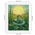 thumbnail image 2 of Paint By Numbers Kit for Adults Beginner - DIY Snake Glowing Sunlit Greenery Canvas Painting Kits for Adults, Frameless Paint By Number for Adults for Home Wall Decor 16x20 Inch, 2 of 7