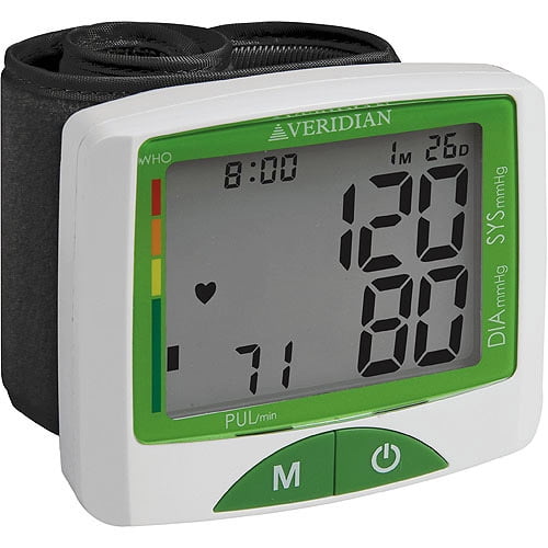 Veridian Healthcare Jumbo Screen Premium Digital Blood Pressure Wrist