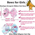thumbnail image 4 of 18pcs 5" JoJo Siwa Hair Bows for Girls Alligator Clips Unicorn Rainbow Grosgrain Ribbon Big Bows Clips Hair Accessories for Infants Toddlers Kids Teens, 4 of 7