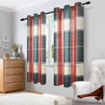 thumbnail image 2 of Yayeee Window Curtains Set of 2 for Living Room Light Filtering 63"x42", Vibrant Red Tartan Pattern, 2 of 7