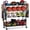 Black, variant on Sports Equipment Garage Organizer - Rolling Ball Storage with wheels, 3-Tier Sports gear Storage Rack Indoor & Outdoor Balls Cart with Hooks for Home, Garage (Black)
