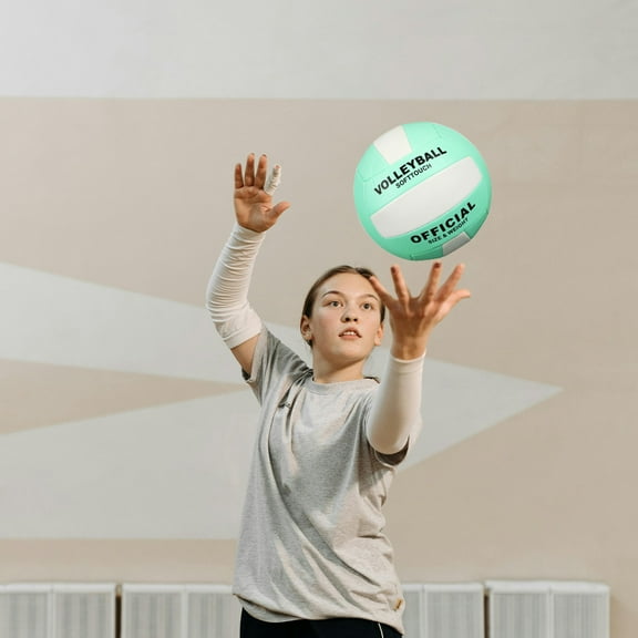 WRITWAA 2pcs Volleyball Practice Light Green PU Stability for Players Indoor Games