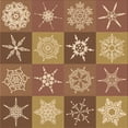 thumbnail image 1 of Ahgly Company Indoor Square Patterned Mahogany Brown Area Rugs, 7' Square, 1 of 1