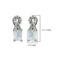 thumbnail image 4 of 1.09 ct Rainbow Moonstone Sterling Silver Stud Earrings, 4 of 4