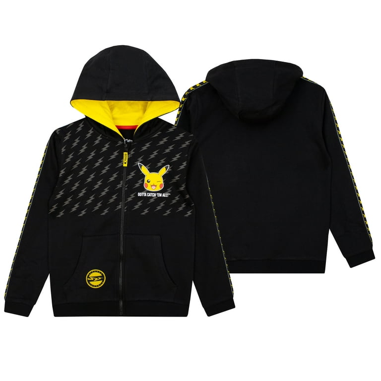 Pokemon Boys Pikachu Hoodie Black Sizes 6 14 Walmart