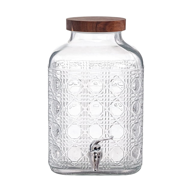 Hometrends Clear Embossed Dispenser with PP Spigot