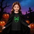 thumbnail image 7 of Ugoldhm Girls Halloween Glow In The Dark Print Crew Neck Long Sleeve Shirts Soft Casual Fall Top, 7 of 7