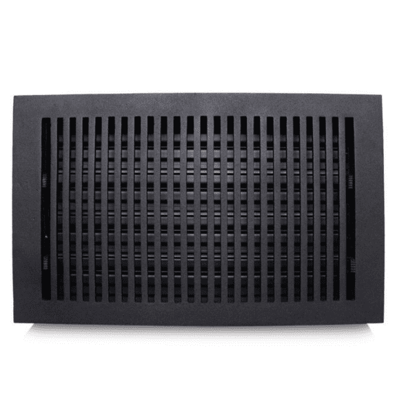 8"x14" (Duct Opening) Cast Aluminum All Metal by Caststo, Color-Matte Black, Overall (10"x16") Heavy Duty vent Cover- Rock