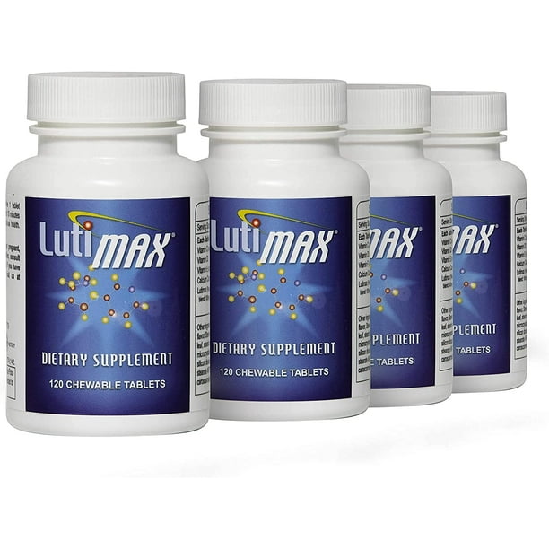 LutiMax Luteolin Complex w/ Rutin 4 Pack 120 Chewable Tablets for