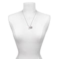 thumbnail image 3 of Delight Jewelry Silvertone Love with Football Silvertone Script Initial Disc - T - Charm Necklace, 20"+3", 3 of 4