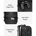 thumbnail image 3 of Vancropak Expandable Carry on Backpack, Flight Approved 40L Travel Backpack with 3 Packing Cubes for Men Women, Black, 3 of 7