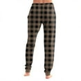 thumbnail image 5 of Hearthz Plaid Womans Pajama Pants Drawstring Elastic Cuffs Pj Bottoms Women Winter Soft Lightweight Sleeping Pants Women with Pocket, 5 of 6