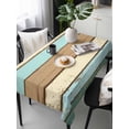 thumbnail image 6 of Farmhouse Teal Brown Table Cloth, Ombre Wooden Vintage Waterproof Tablecloth for Rectangle Tables, Reusable Washable Fabric Table Cover for Restaurant Kitchen Dining Tables 60"x120", 6 of 6