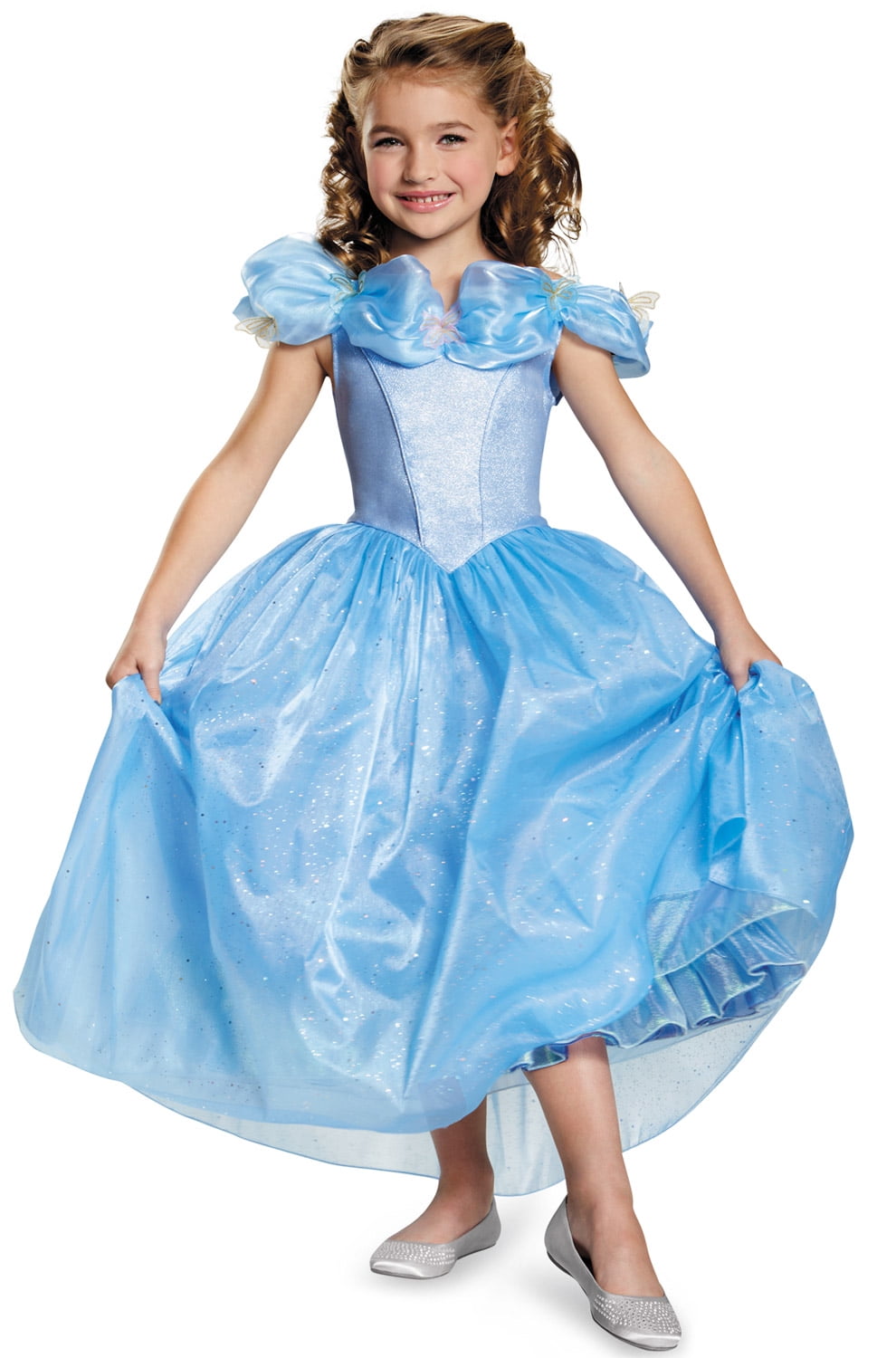 Disney Store Princess Cinderella Live Action Deluxe Costume Dress Girl 5/6 