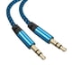 thumbnail image 3 of Auxiliar Cable 3,5mm Macho a Macho Nylon Trenzado 3 Pies Auxiliar Cable Azul para Auriculares, Inteligentes Teléfonos, Casa/Coche Estéreo, Altavoces, Computadoras, 3 of 6