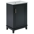 thumbnail image 5 of Tcbosik 20 inch Small Bathroom Vanity with Sink, Modern Bath Storage Cabinet with Door and Storage Rack, Freestanding Single Basin Vanity for Small Space, Black, 5 of 10