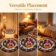 thumbnail image 5 of 3D Halloween Rug, Candy Corn Abyss Quilted Round Mat, Halloween Quilted Round Rug 3D Illusion, Soft & Durable Fabric Non- Modern Home Decor (40cm/15.75in,60cm/23.62in,80cm/31.5in, Style ), 5 of 7