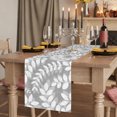 thumbnail image 2 of Gray Leaves Table Runner Farmhouse Botanical Leaf Branch Vintage Modern Tablerunners 13 x 72 Inch, Table Decorations Tabletop Scarf for Summer Gathering Holiday Farmhouse Kitchen Dining Decor, 2 of 8