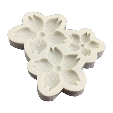 

SUOAGIN 3D Flower Silicone Molds Cherry Blossoms Fondant Craft Cake Candy Chocolate Mold Sugarcraft Pastry Kitchen Baking Moulds