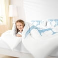 thumbnail image 3 of Erosebridal Blue Bowknot Bedding Comforter Set for Girls, Monogrammed F Queen Bedding Sets, Reversible 7pcs, 3 of 6